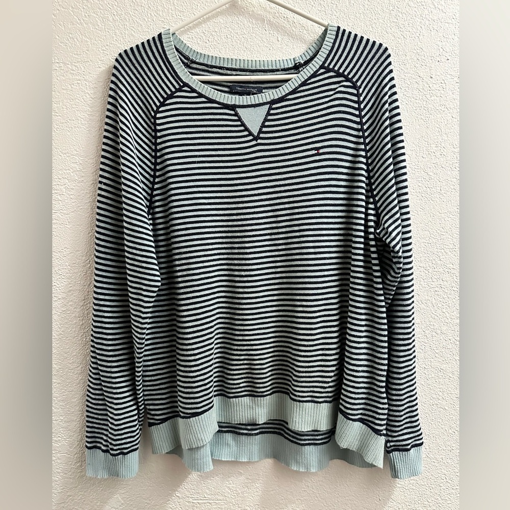 TOMMY HILFIGER Women Pima Cotton Knit Jumper Sweater Top Size XL